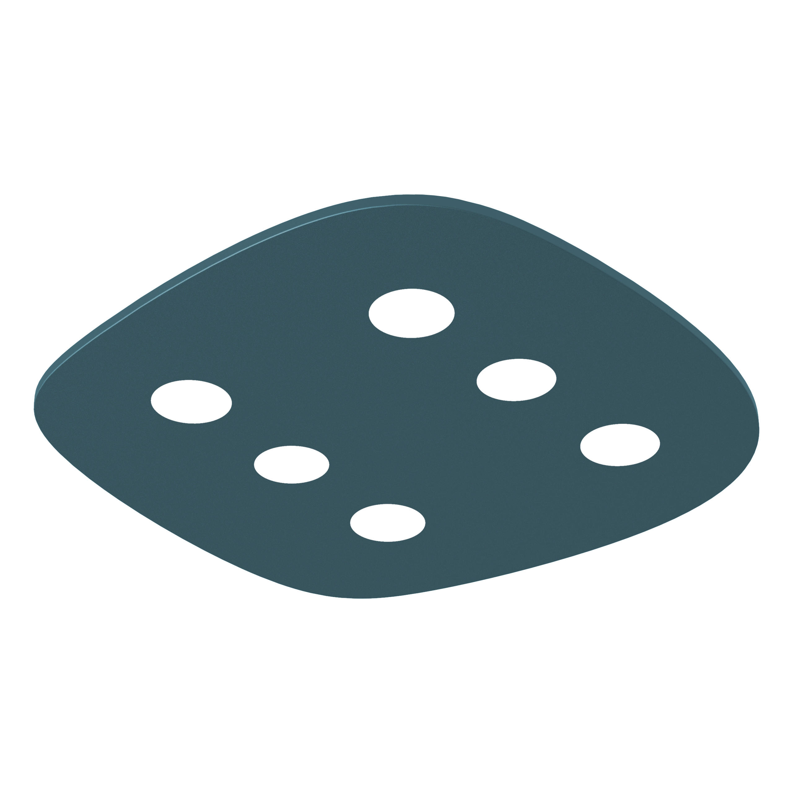 DECKENLEUCHTE - Blau, Metall (40/55/4cm) - Lumicom