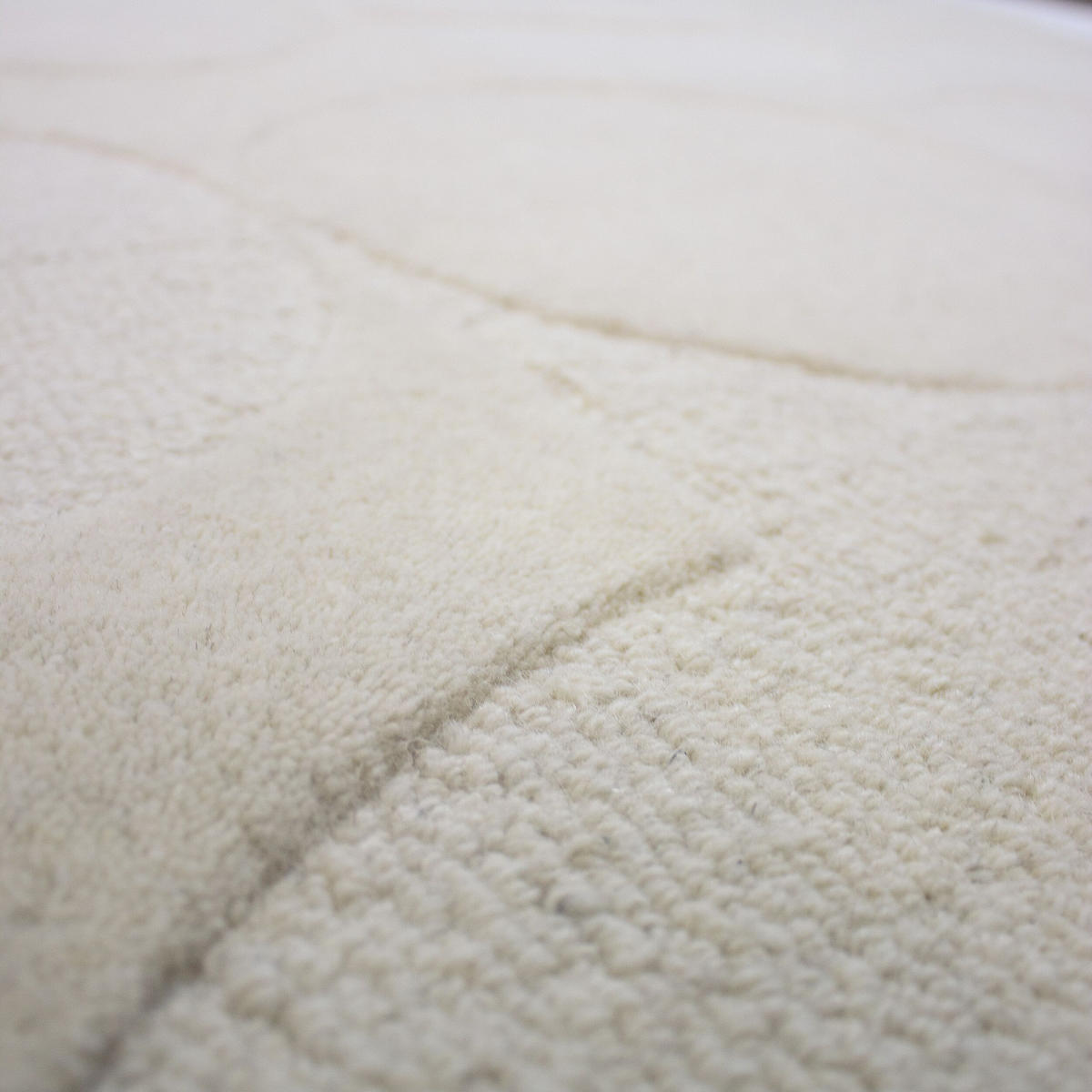 WOLLTEPPICH DEBEN, geometrisch, aus Wolle, Elfenbein, 60 x 230 cm - Champagner, Textil (230/60cm) - KADIMA DESIGN