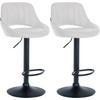 BARHOCKER 2er Set Lederlook weiß - Weiß, Textil (47/85/48cm) - CLP