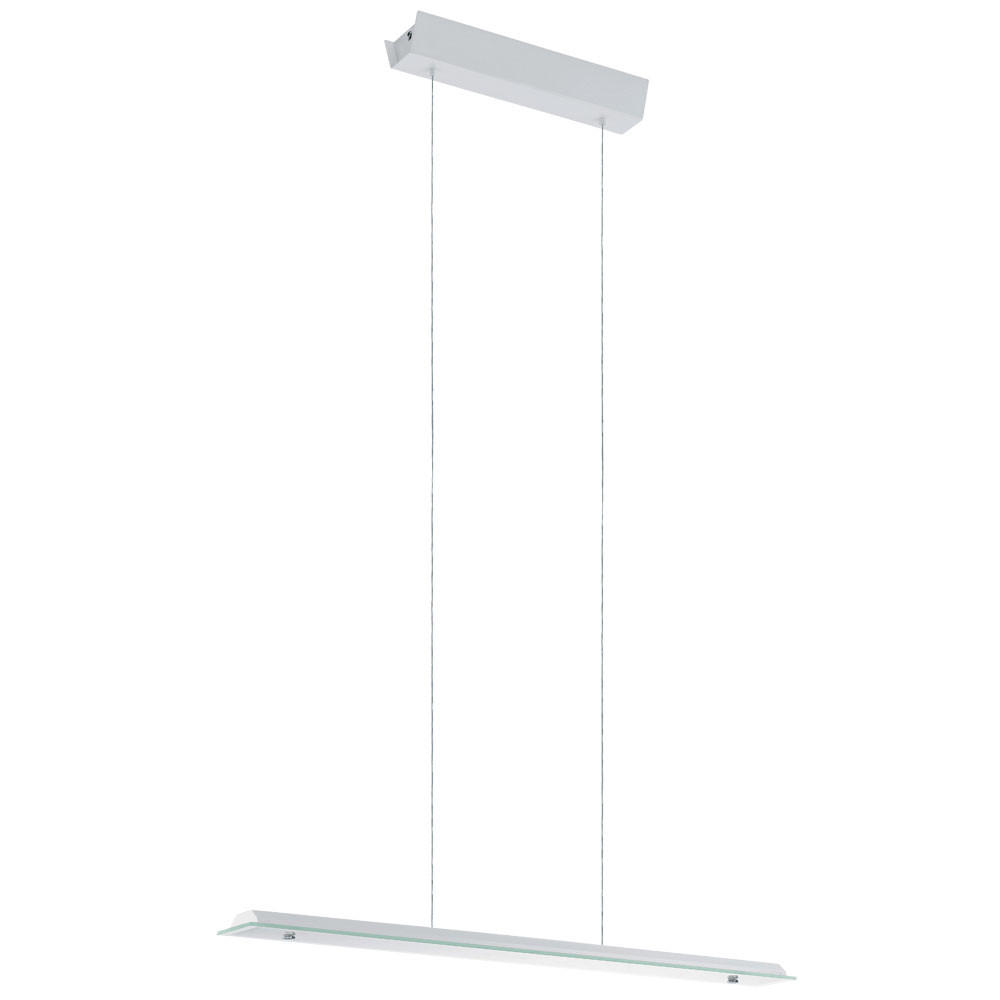 LED HÄNGELEUCHTE Stahl Weiß satiniert - Weiß, Glas (67/7/110cm)