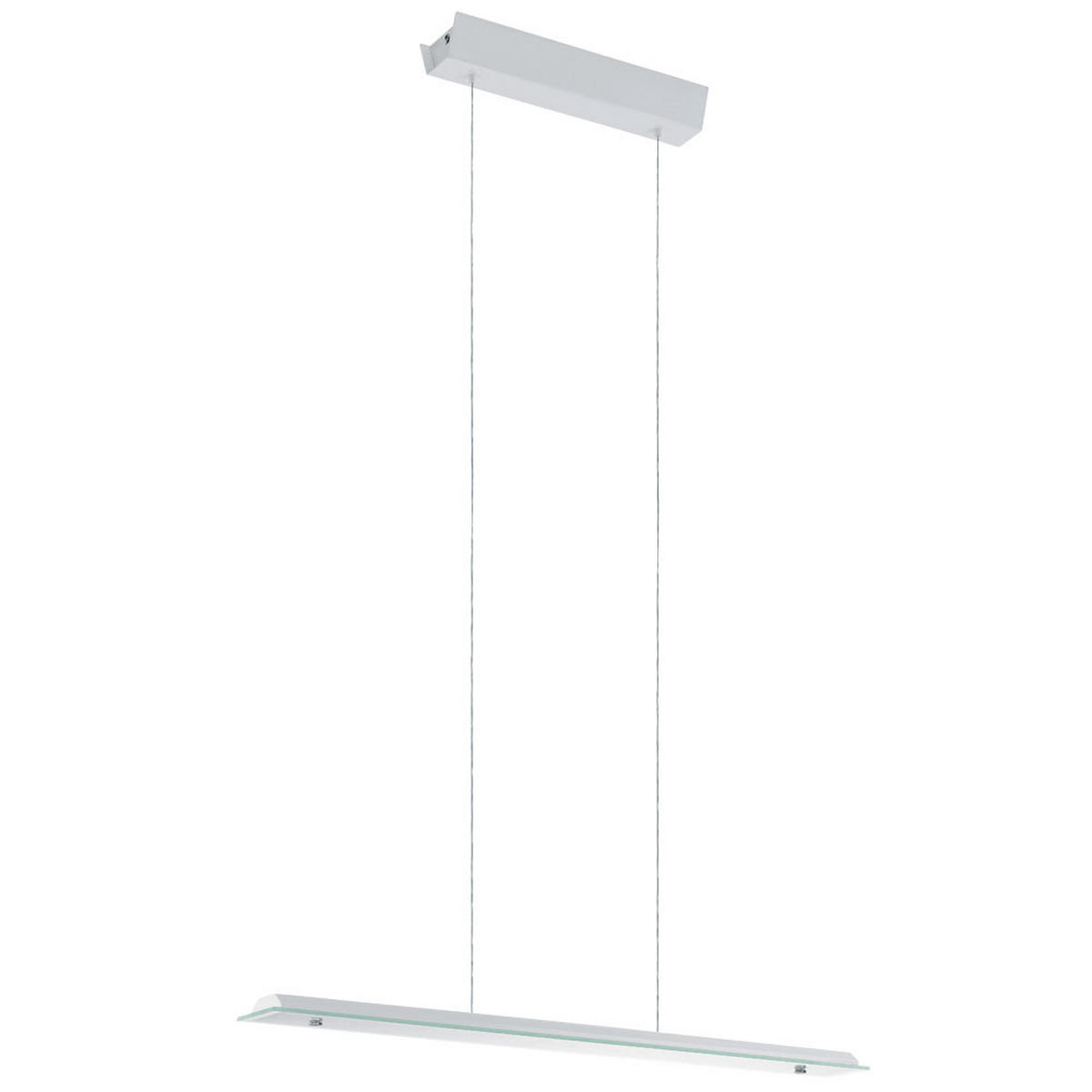 LED HÄNGELEUCHTE Stahl Weiß satiniert - Weiß, Glas (67/7/110cm)