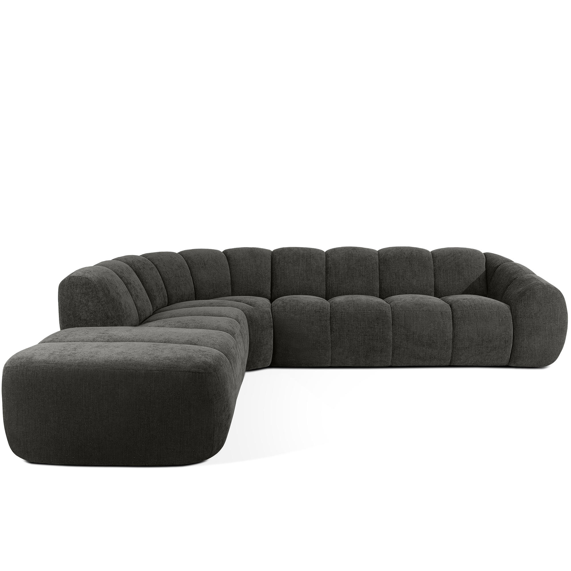 ECKSOFA LINKS FLAVA, Graphitfarben - Graphitfarben, Holz/Holzwerkstoff (310/274cm) - KONSIMO®