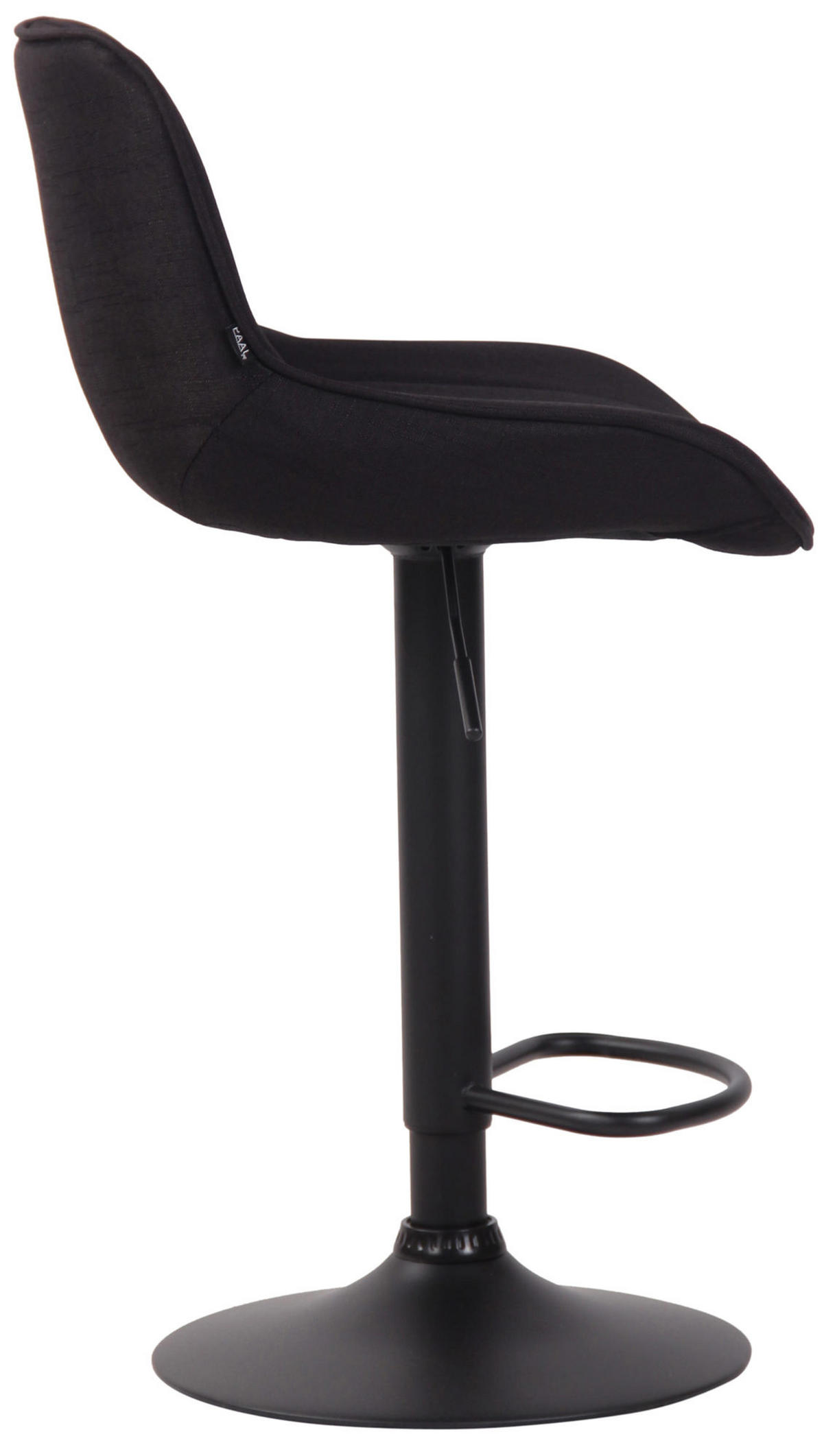 BARHOCKER Stoff schwarz - Schwarz, Textil/Metall (50/86/50cm) - CLP