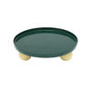 SERVIERTABLETT Double Funky Grün 25/25/6.5 cm - Grün, Metall (25/6.5/25cm) - Present Time