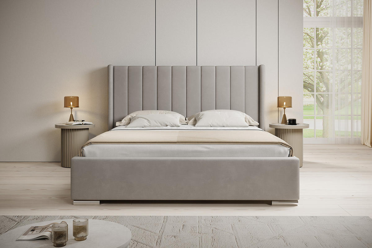 POLSTERBETT PAMBRIA 140x200 cm, Beige - Beige, Textil (200/140cm) - Fedve