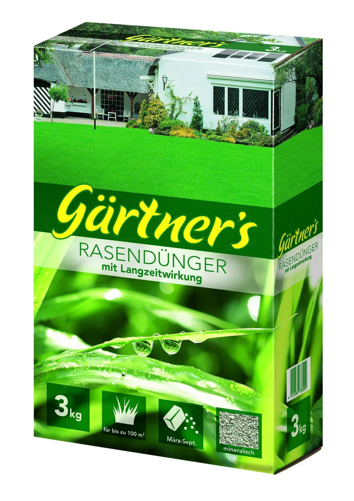 RASENDÜNGER mit Langzeitwirkung 3 kg - Grün, Fell (19.5/30.3/7.5cm) - Westfalia