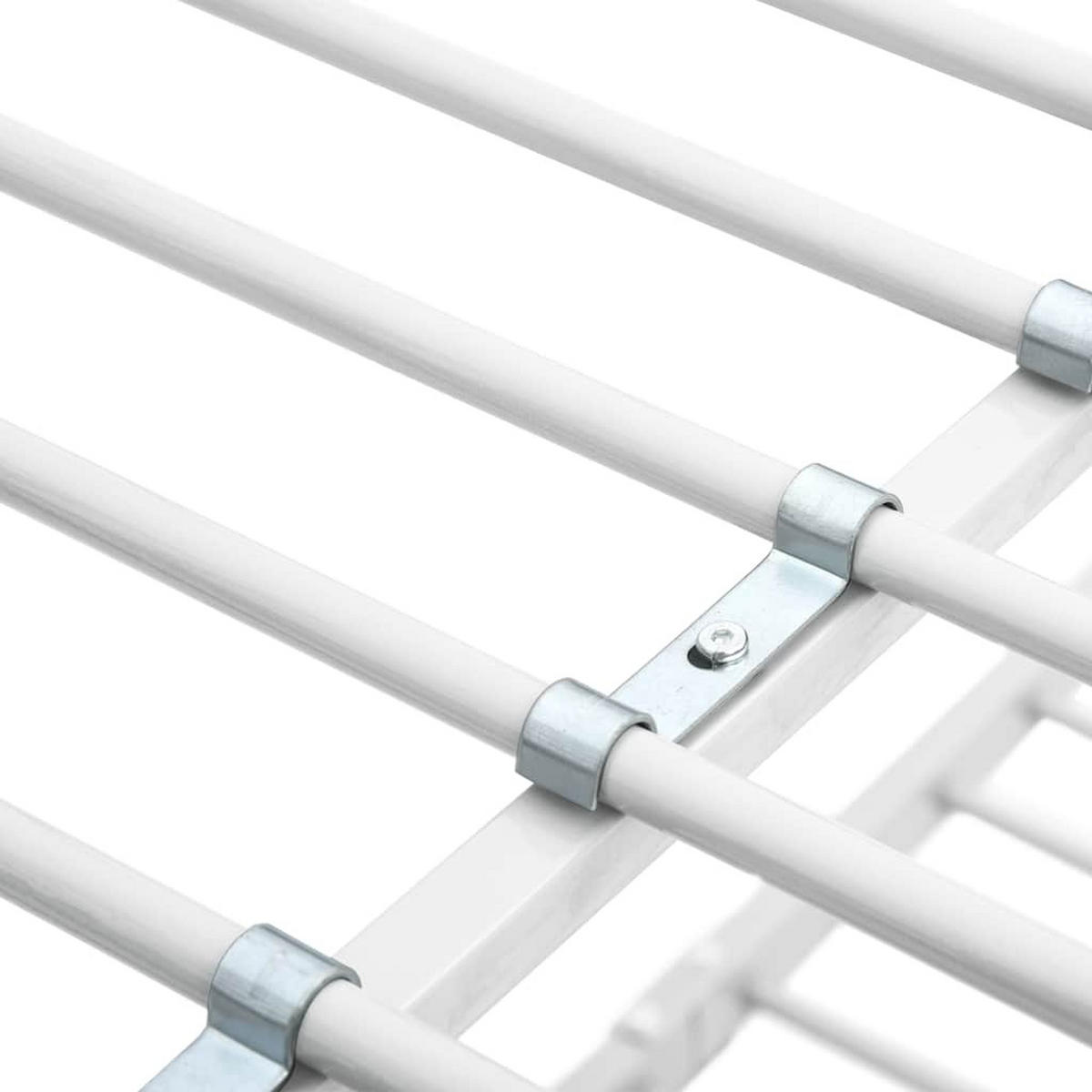 ETAGENBETT WEISS METALL 90×200 CM - Weiß, Metall - vidaXL