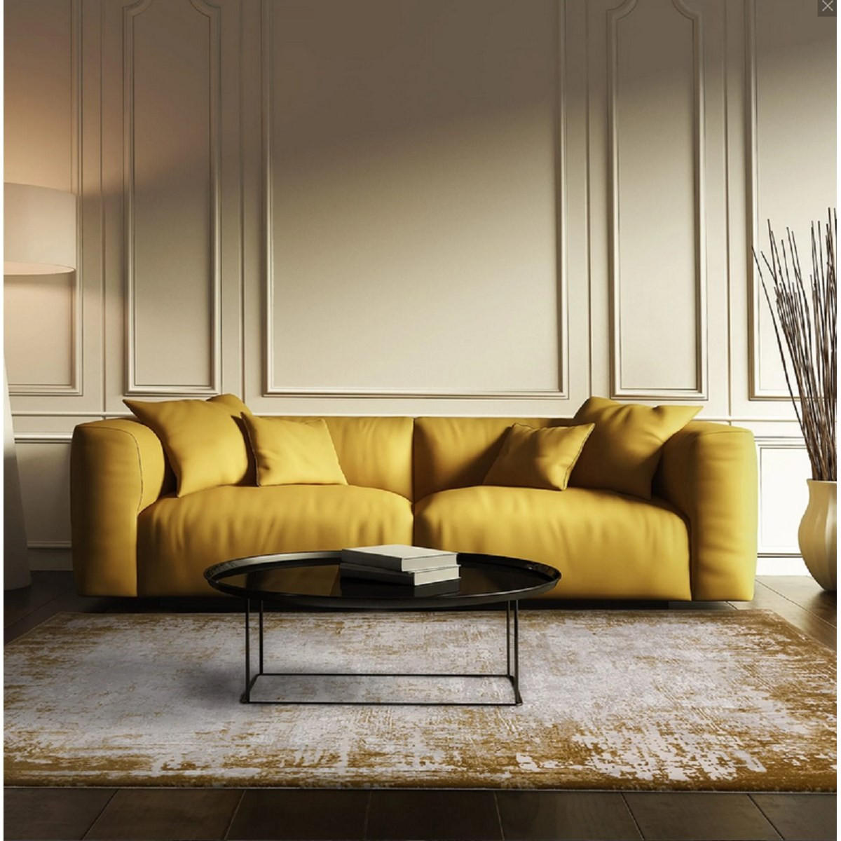 TEPPICH Moderner für Wohn- und Schlafzimmer ZUKA Gelb 120 x 170 cm - Gelb, Textil (120/170cm) - Novatrend