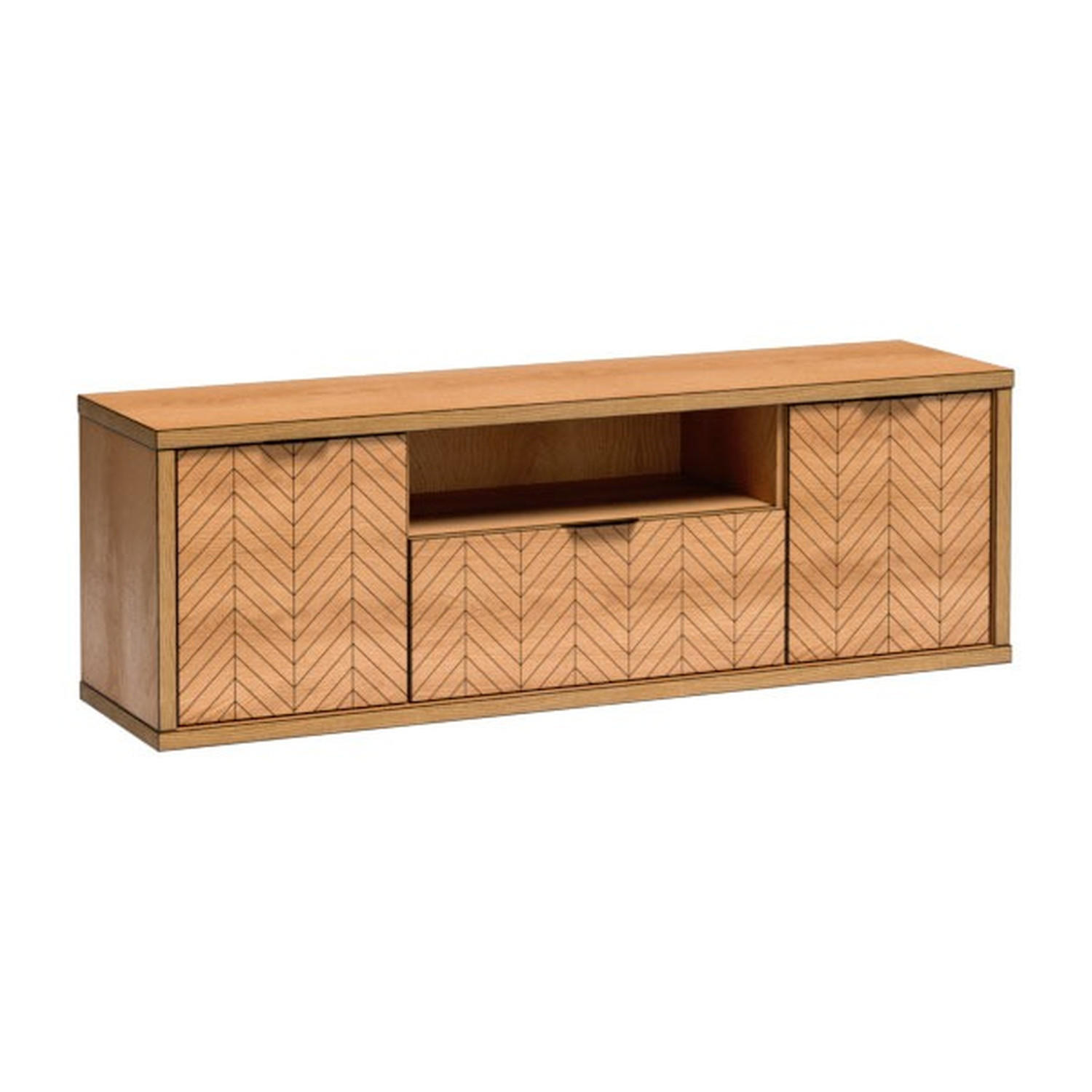 Koseto Tv-Lowboard Eiche 159x53x40.6 cm