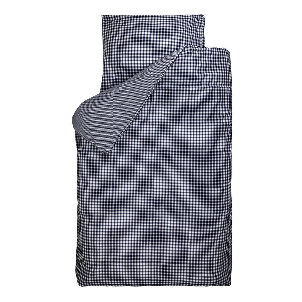 BETTWÄSCHE BB Karo blau 135 x 200 - Grau, Textil (135/200cm) - Bink