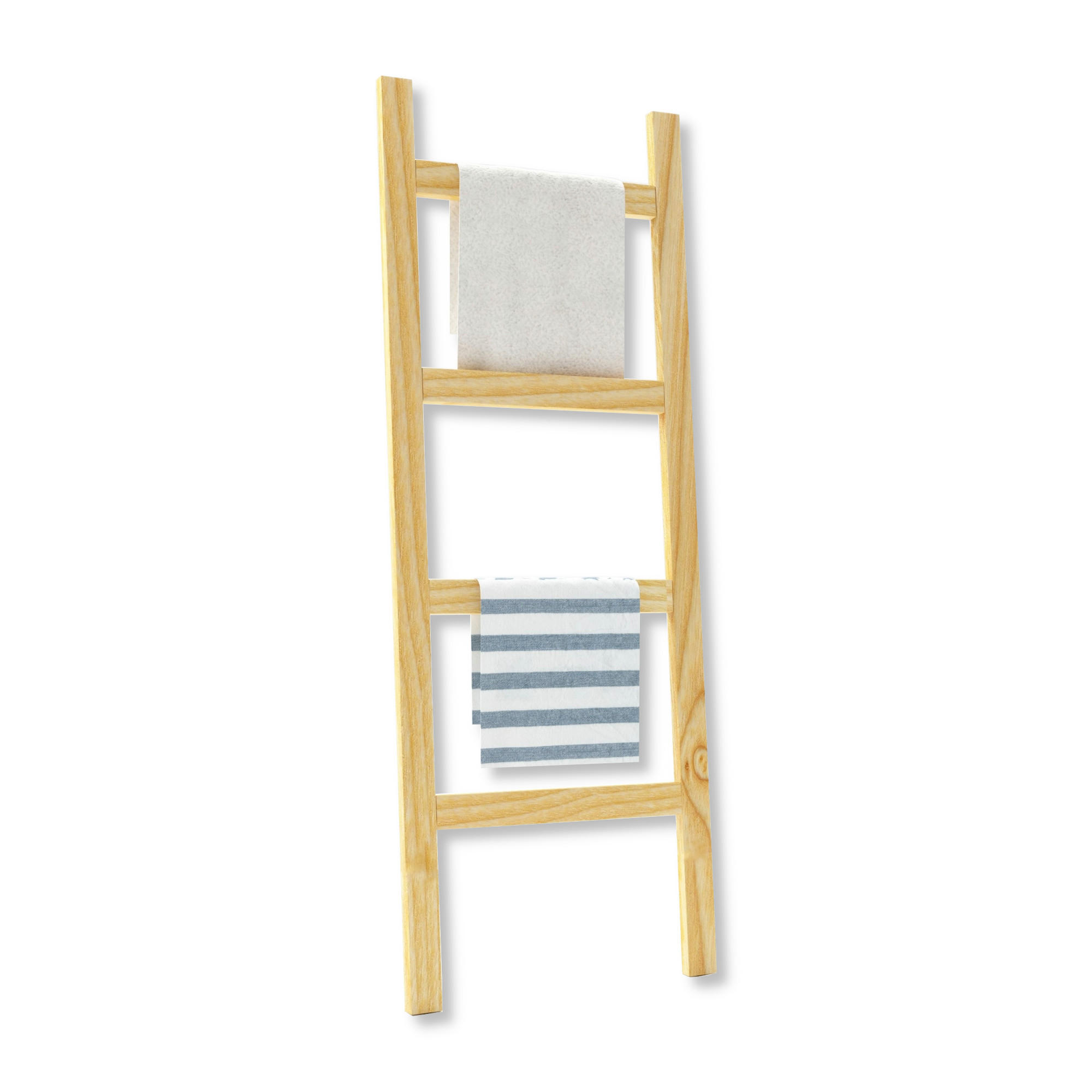 HANDTUCHLEITER Luumäki - Naturfarben, Holz (47/120/2cm) - [en.casa]