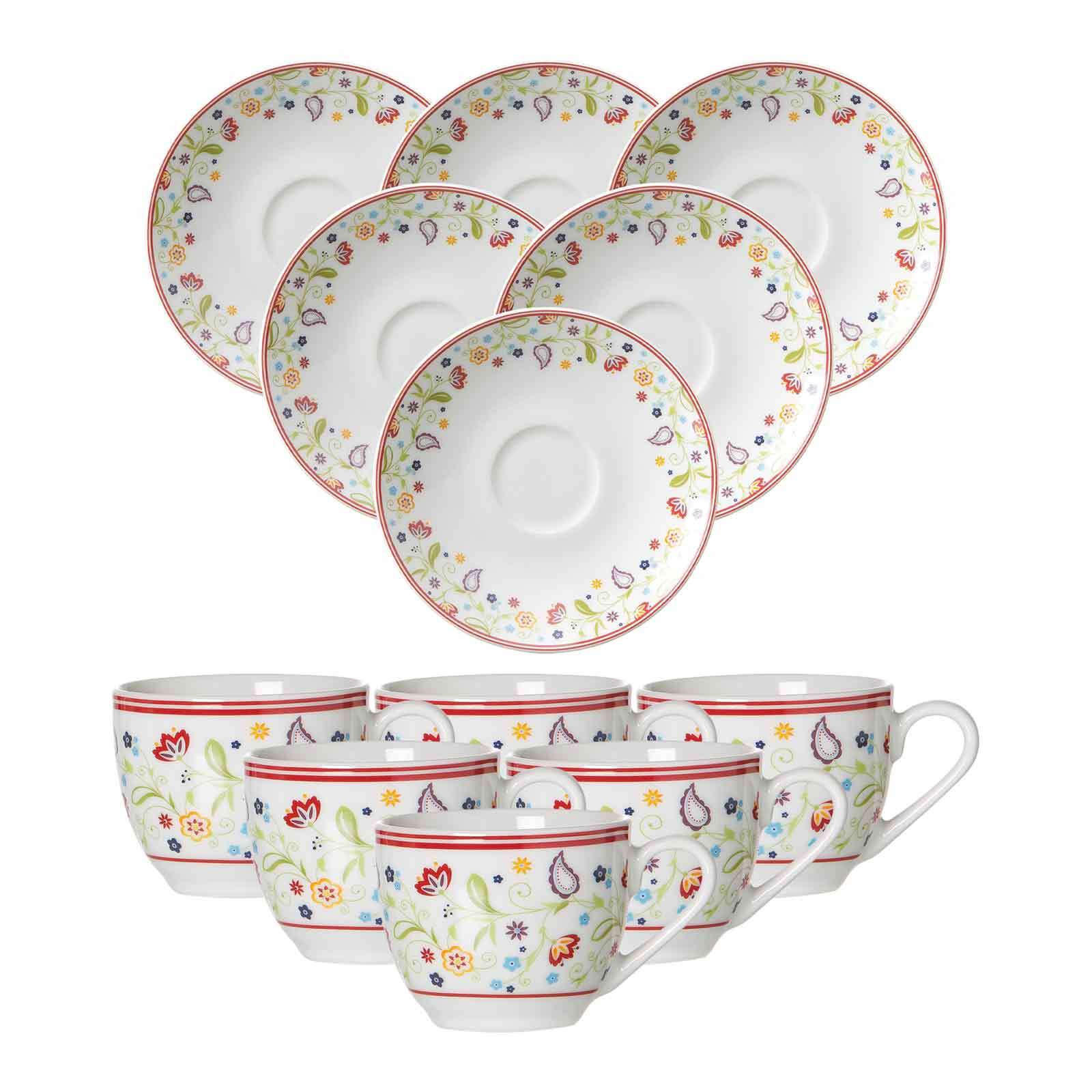 ESPRESSOTASSEN MIT UNTERTASSEN Shanti bunt 80 ml 6er Set - Multicolor, Keramik (12/7/12cm) - Ritzenhoff Breker