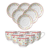 ESPRESSOTASSEN MIT UNTERTASSEN Shanti bunt 80 ml 6er Set - Multicolor, Keramik (12/7/12cm) - Ritzenhoff Breker