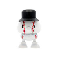 DEKOFIGUR Bumble S Baseball weiß 7,6 cm - Weiß, Kunststoff (5.8/7.6/4.5cm) - Hoptimist