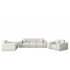 LOUNGEGARNITUR 3 1 1 Gartenmöbel, MALIBU Stoff Odyssey Creme - Creme, Holz - Kaiser Möbel