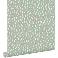 TAPETE Punkte 53 cm x 10.05 m - Grün, Papier (53/0.1cm) - ESTAhome