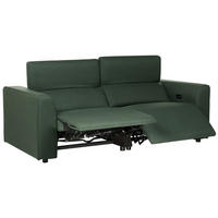 2-SITZER-SOFA dunkelgrün USB-Port elektrisch verstellbar Ulven - Grün, Textil (222/76/106cm) - Beliani