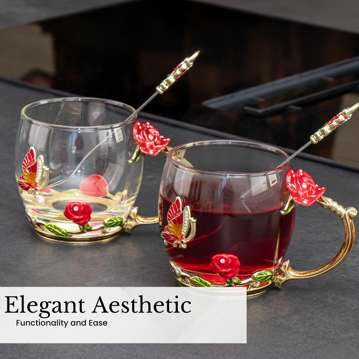 TEETASSE KAFFEETASSE - Transparent, Glas (0.25L) - Intirilife