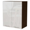 KÜCHENHÄNGESCHRANK Essen W3/60 Weiß Hochglanz / Lava Matt 60 / 32,5 / 72cm - Dunkelgrau/Weiß Hochglanz, Holz/Holzwerkstoff (60/72/32.5cm) - Feldmann-Wohnen