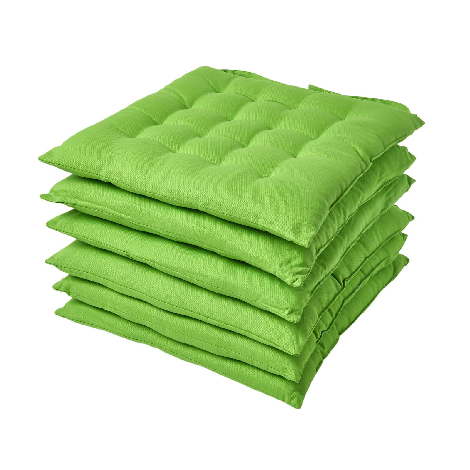 STUHLKISSEN 6er-Set limette 40/40/6,5 cm - Grün, Textil (40/40/6.5cm) - Homescapes