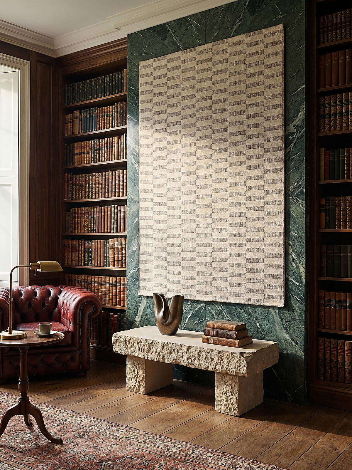 TEPPICH Waschbar RIDGE, mit Schachbrettmuster, Beige, 155 x 230 cm - Beige, Textil (155/230cm) - KADIMA DESIGN