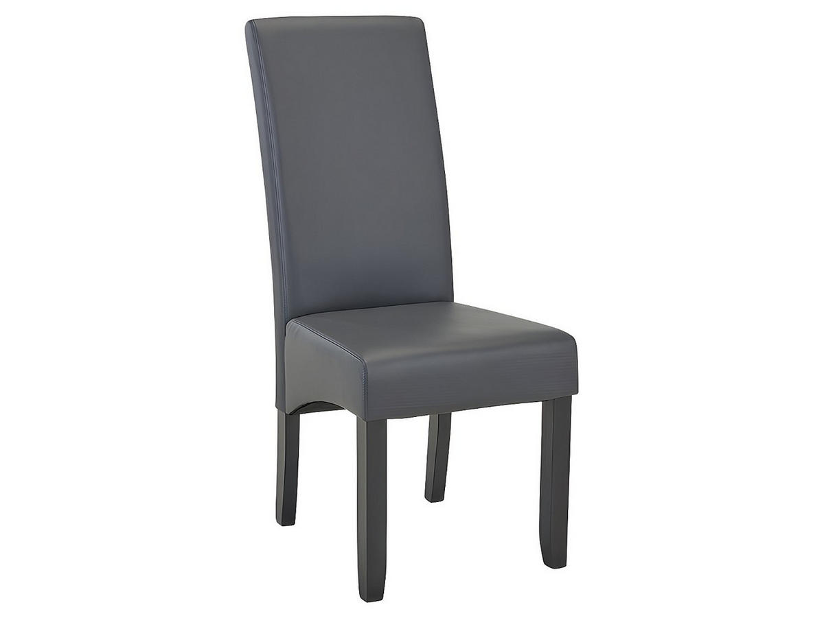 STUHL 6er-Set - Kunstleder - Grau - ROVIGO - Grau, Leder (47/107/63cm) - Vente-Unique