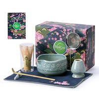 MATCHA-SET 7-teiliges Set mit Schüssel und Schneebesen - Blau, Keramik (11.6/21/29.5cm)