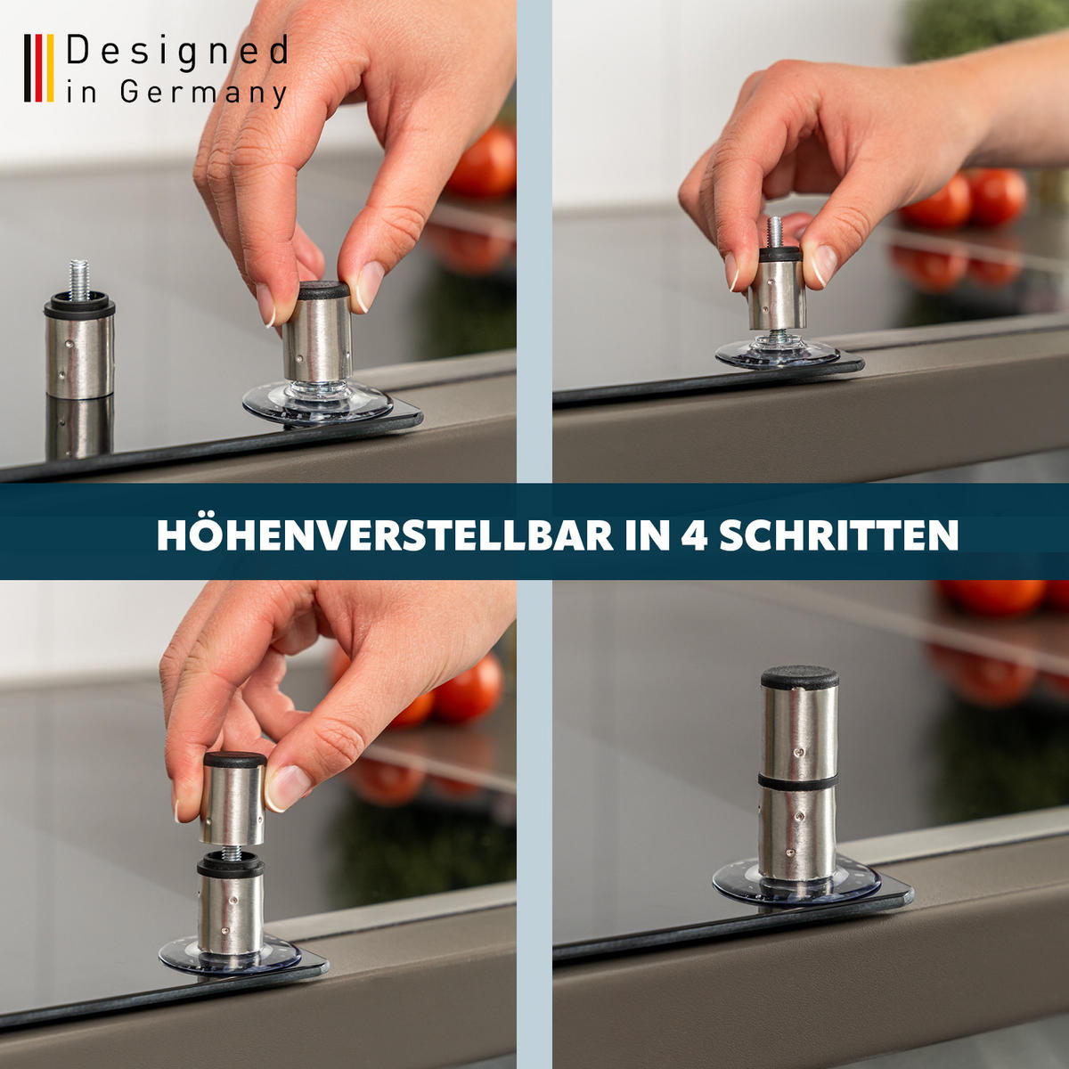 HERDABDECKPLATTE 2er-Set, schwarz - Schwarz, Glas (30/6/52cm) - bremermann