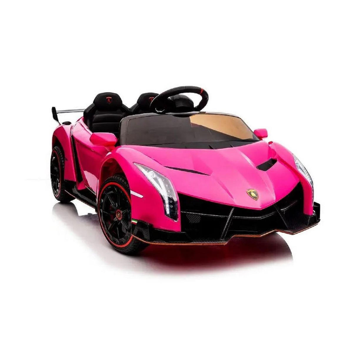 KINDER ELEKTROAUTO Lamborghini Veneno 615B pink Allradantrieb, EVA-Reifen, Kunstledersitz, lizenziert, 12V 7Ah Akku - Pink, Kunststoff (111/61/45cm) - Es-Toys