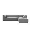 ECKSOFA rechts Ruby aus Samt grau 4 Sitzplätze - Grau, Textil (180/273cm) - Micadoni