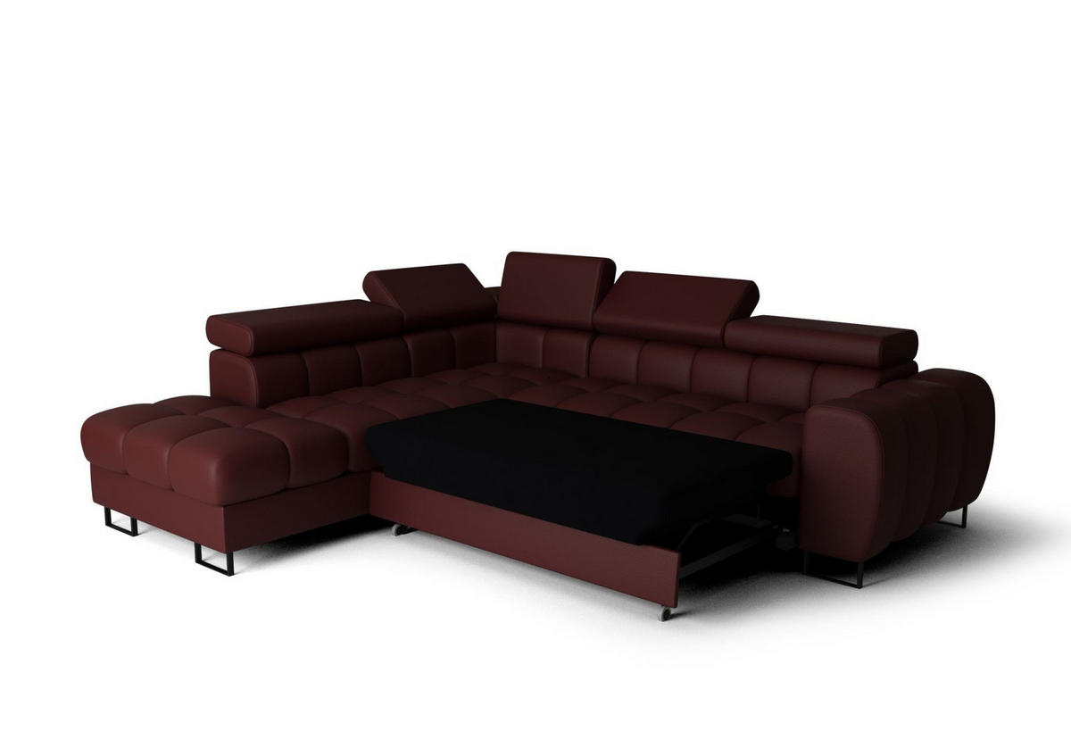 ECKSOFA Bastien Max Mit Schlaffunktion - Blau, Holzwerkstoff/Textil (225/260cm) - Fun Möbel