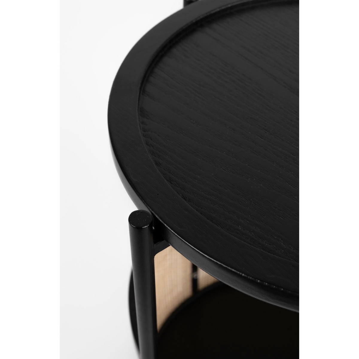 BEISTELLTISCH Makato Rund 30x30 cm Schwarz - Schwarz, Naturmaterialien (30/30/50cm) - Housecraft Living
