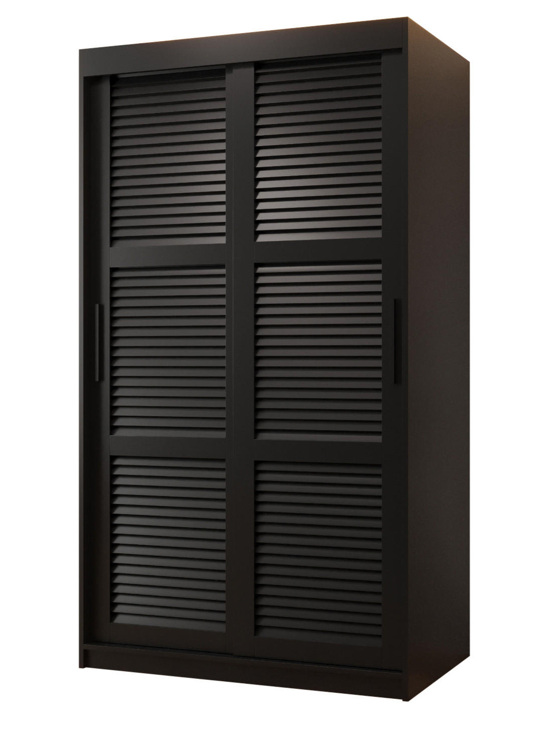 SCHWEBETÜRENSCHRANK 200/100/62 2-türig - Schwarz, Holz/Kunststoff (100/200/62cm) - MÖBEL KRYSPOL