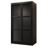 SCHWEBETÜRENSCHRANK 200/100/62 2-türig - Schwarz, Holz/Kunststoff (100/200/62cm) - MÖBEL KRYSPOL