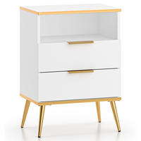 NACHTTISCH VELTI,Weiß - Weiß, Holzwerkstoff (50/70/34cm) - KONSIMO®