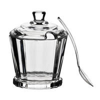 ZUCKERDOSE Elise Stripes Transparent 8,4x7xh12 cm Glas - Transparent, Glas (8.4/12cm) - Mondex