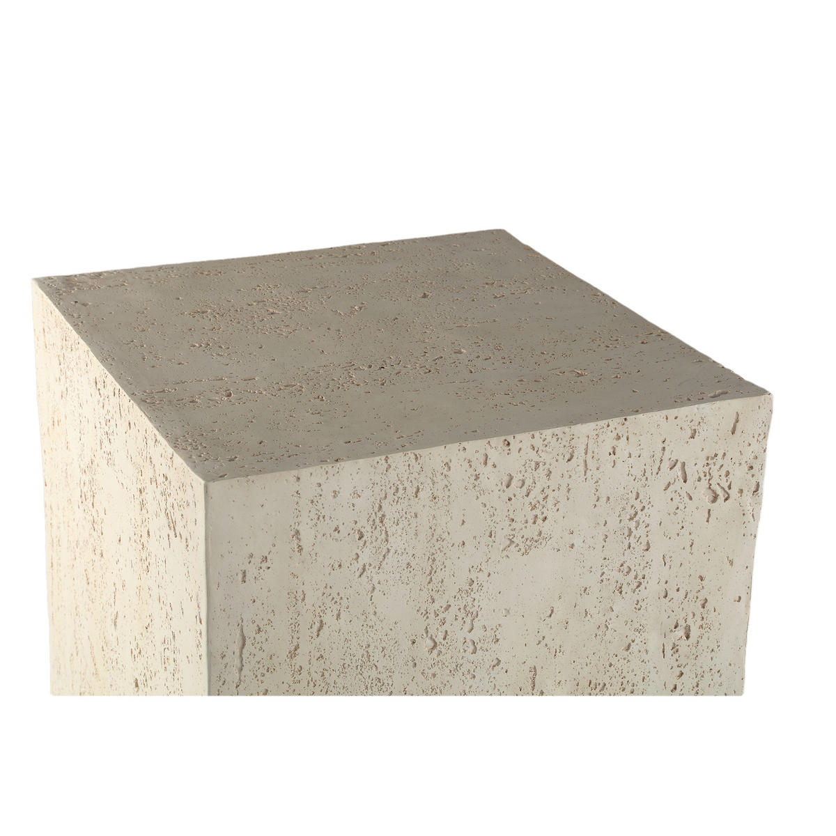 BEISTELLTISCH Chandar Beige 38/38/77cm - Beige, Kunststoff (38/38/77cm) - PTMD Collection
