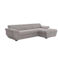 ECKSOFA mit Schlaffunktion und Bettkasten, verstellbare Kopflehnen - Schwarz/Grau, Kunststoff/Textil (170/267cm) - Cotta