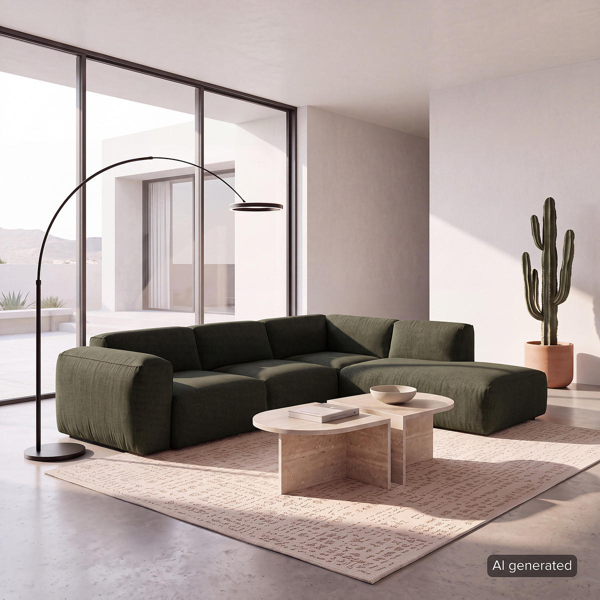 3-SITZER ECKSOFA mit Recamiere - Schwarz/Grau, Kunststoff/Textil (295/231cm) - home24