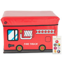 AUFBEWAHRUNGSBOX mit Deckel Kinder Feuer - Rot, Kunststoff (31/49cm) - Bieco Spielwaren