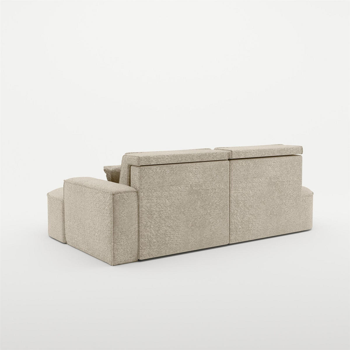 ECKSOFA Venedig Mit Schlaffunktion - Beige, Holzwerkstoff/Textil (278/179cm) - Fun Möbel
