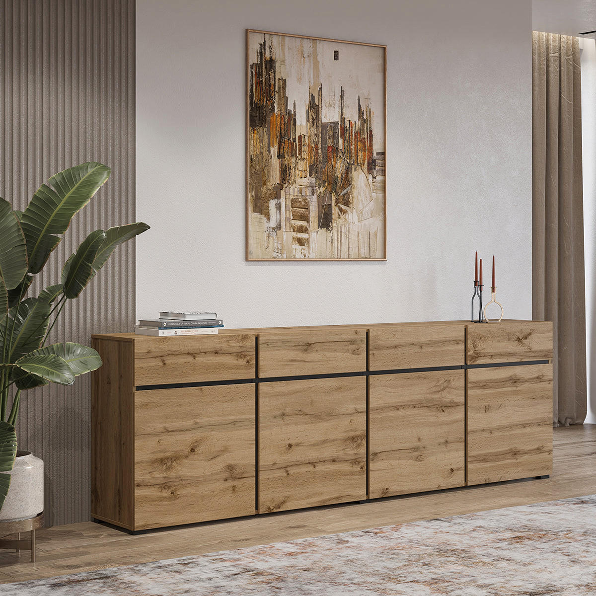 SIDEBOARD Lilia Holz - Braun, Holzwerkstoff (225/78.5/40cm) - Petits-meubles