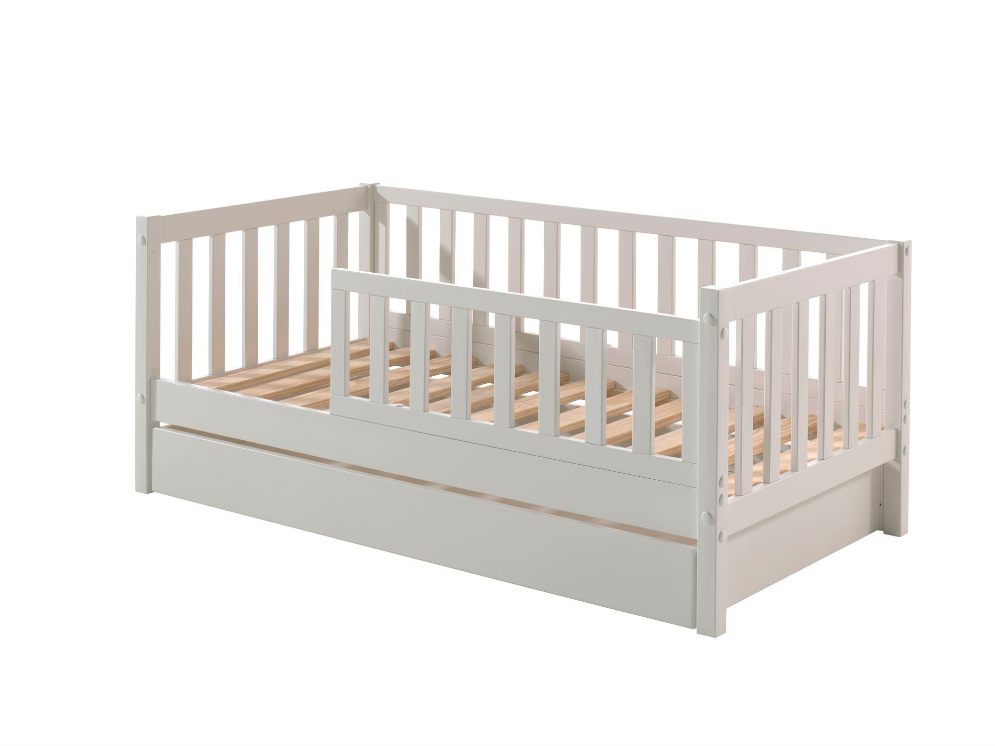 JUNIORBETT Karie 148x60x76 aus Massivholz+MDF in Weiß - Weiß, Holz (70/140cm) - 58aufmkessel