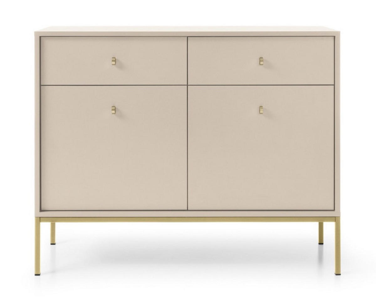SIDEBOARD Beige MKSZ104 Mit Goldfarbenem Gestell - Beige, Holzwerkstoff (103.5/83.2/39cm) - Sepro Meble