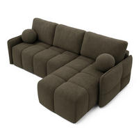 ECKSOFA Taupe MONO Mit Schlaffunktion Und Dekokissen Rechts - Braun, Textil (220/145cm) - Sepro Meble