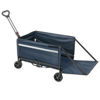 ALBATROS Bollerwagen faltbar 120L, Blau - Blau, Metall (47/51/70cm) - Albatros