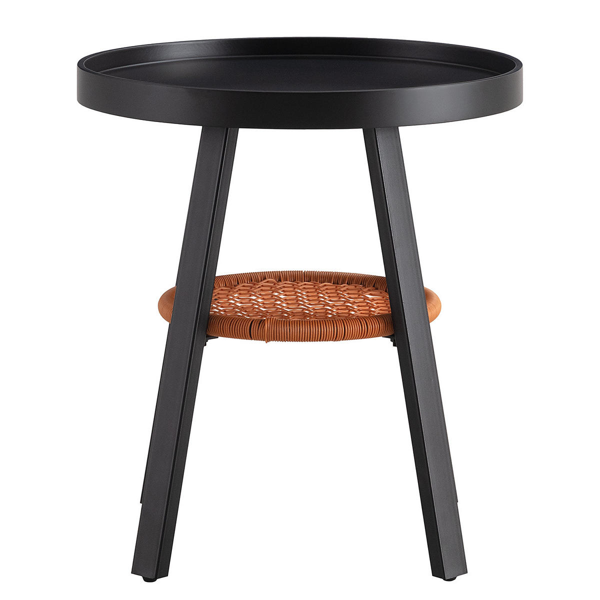 BEISTELLTISCH - Holzwerkstoff / Kunststoff / Metall - Schwarz, Holzwerkstoff/Kunststoff (50/50/55cm) - home24