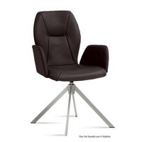 ARMLEHNSTUHL drehbar (6er-Set) Dedenia 58x92x60 Edelstahl/Espresso - Edelstahlfarben/Dunkelbraun, Kunststoff (60/92/58cm) - 58aufmkessel
