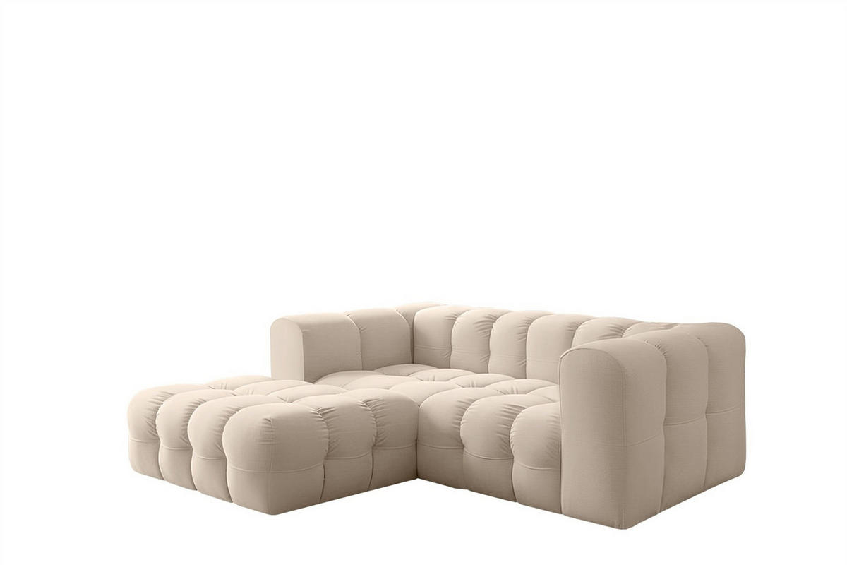 ECKSOFA Solvie Xs In Tiffani - Beige, Holzwerkstoff/Textil (193/290cm) - Fun Möbel