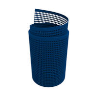 SICHTSCHUTZSTREIFEN PP Premium Gelocht 30 Prozent Streifen Enzianblau 2,55m - Blau, Kunststoff (255/19cm) - ZAUN|ZU
